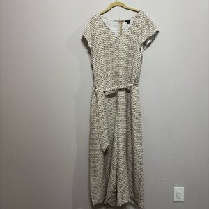 Ann Taylor Factory Beige and Black Patterned Top